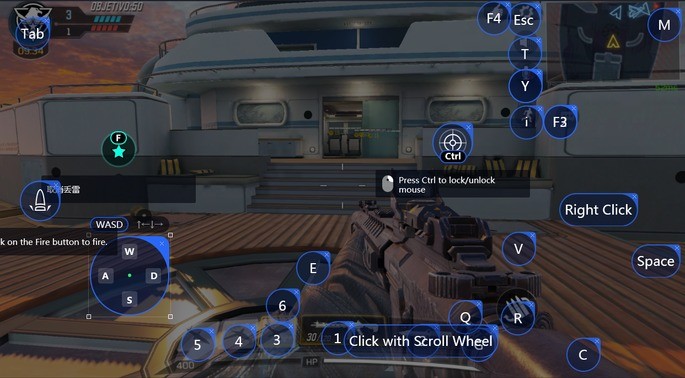 Controles para el teclado y ratón en GameLoop - Call of Duty Mobile